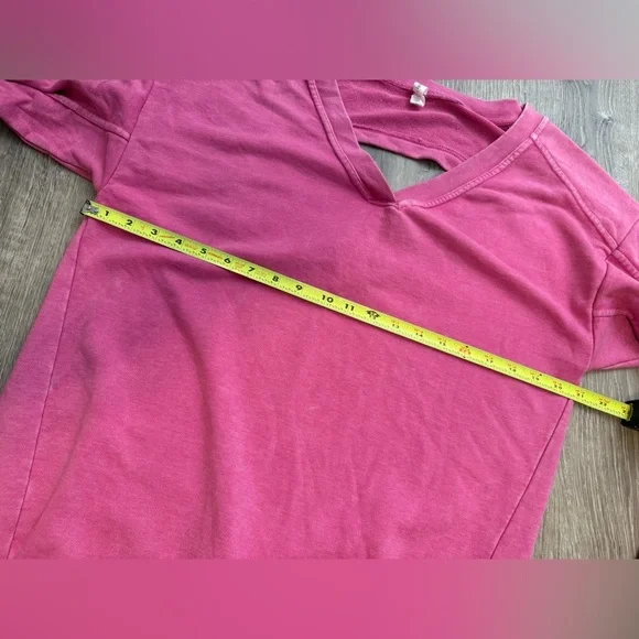 Anthropologie Daily Practice Long Sleeve Batwing Sweatshirt Dress Pink Medium - Picture 7 of 10